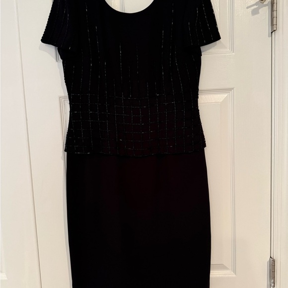 Talbots Dresses & Skirts - Talbots Black Sheath Midi Dress Scoop Neck